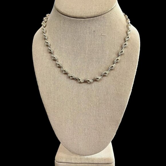 Napier Silver Tone Twisted Necklace - Picture 3 of 3